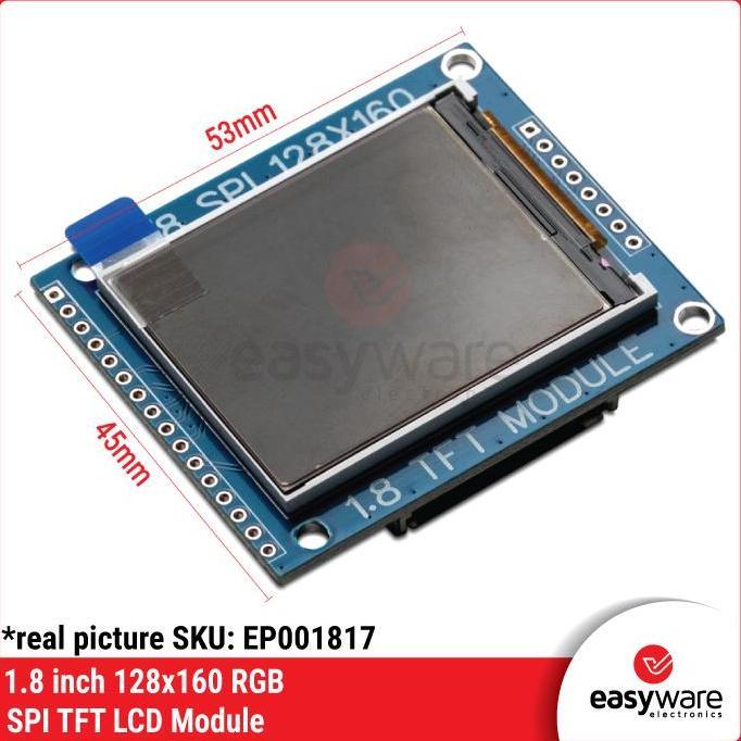 1.8 Inch Tft Lcd Module 128X60 Rgb Serial Spi 128X160 Lcd For Arduino