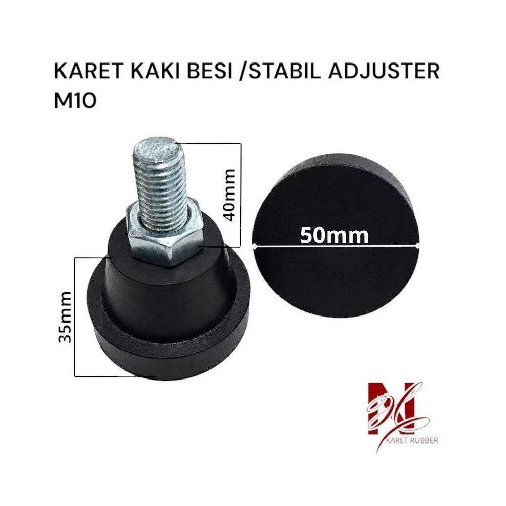 KARET KAKI BESI ADJUSTER  M10/ TAPAK KAKI MEJA /KURSI