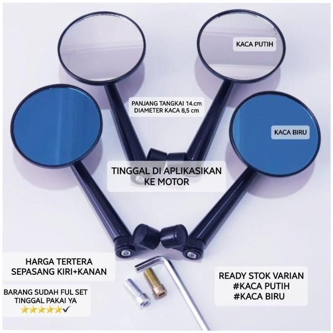 KACA SPION BULAT BESI VARIASI MOTOR MX NEW 135/MX KING 150/VEGA/FIZR AK2