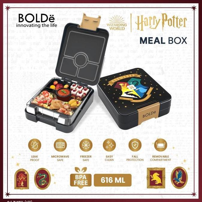 Dingdong- Bolde Meal Box Harry Potter Edition - 616Ml (Kotak Bekal / Lunch Box)