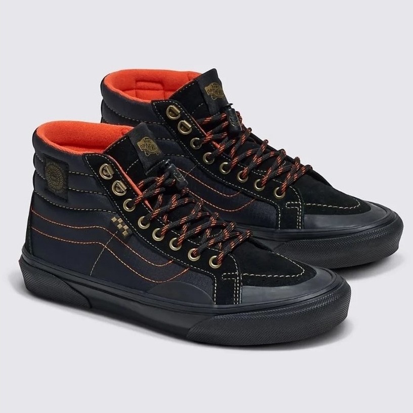 Vans X Spitfire Wheels Sk8-Hi Reissue Shoes - Spitfire Black/Flame