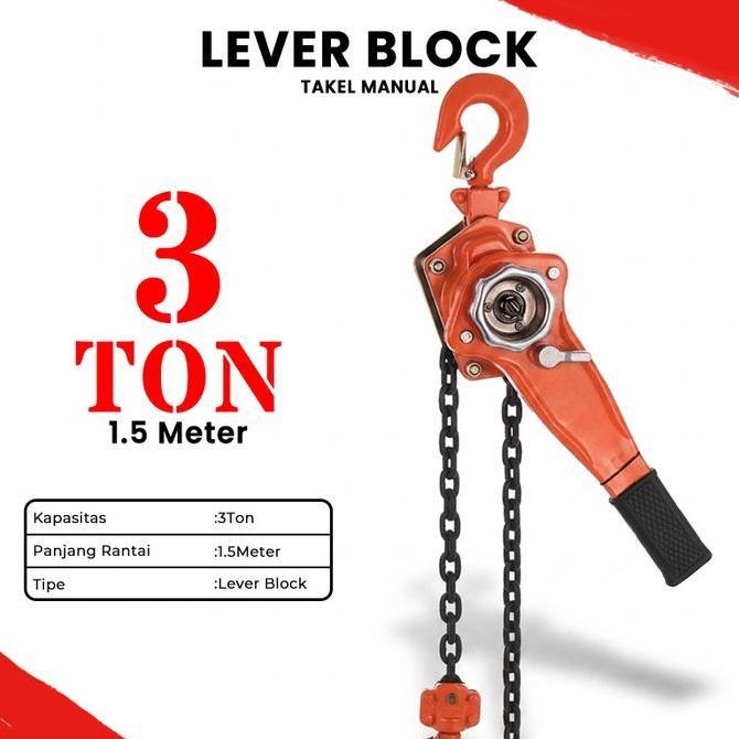 AOGE Lever Block 1T, 2T, 3T dan 6T (1.5 Meter)
