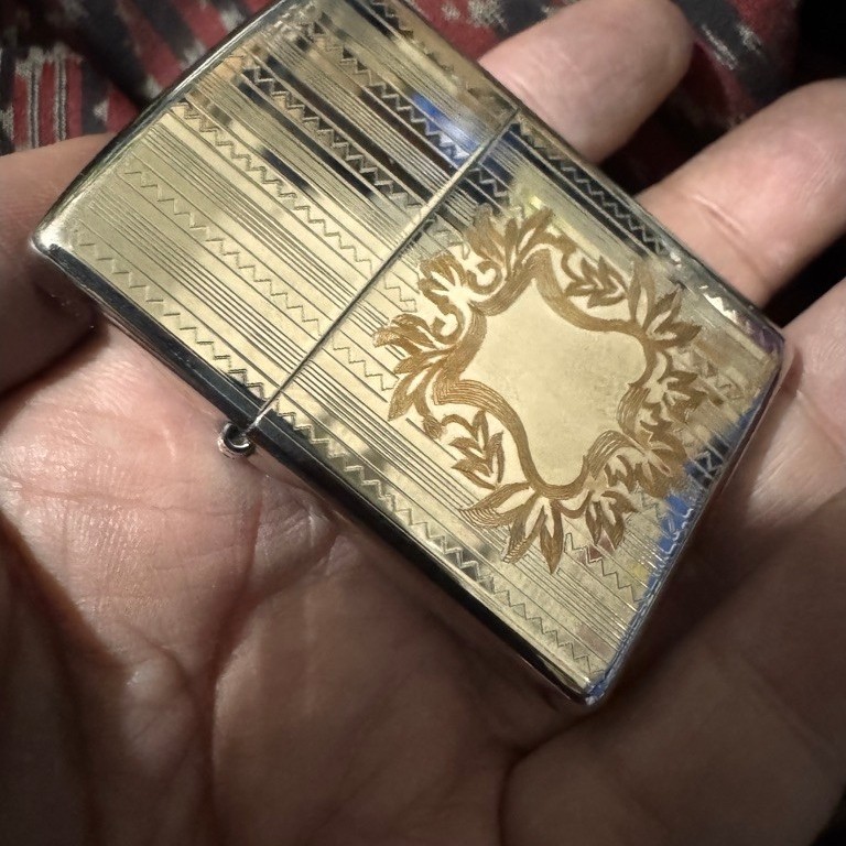 Zippo Rare Items Silver Plate BOTTOM Romawi NOS New Original Autentic Zippo