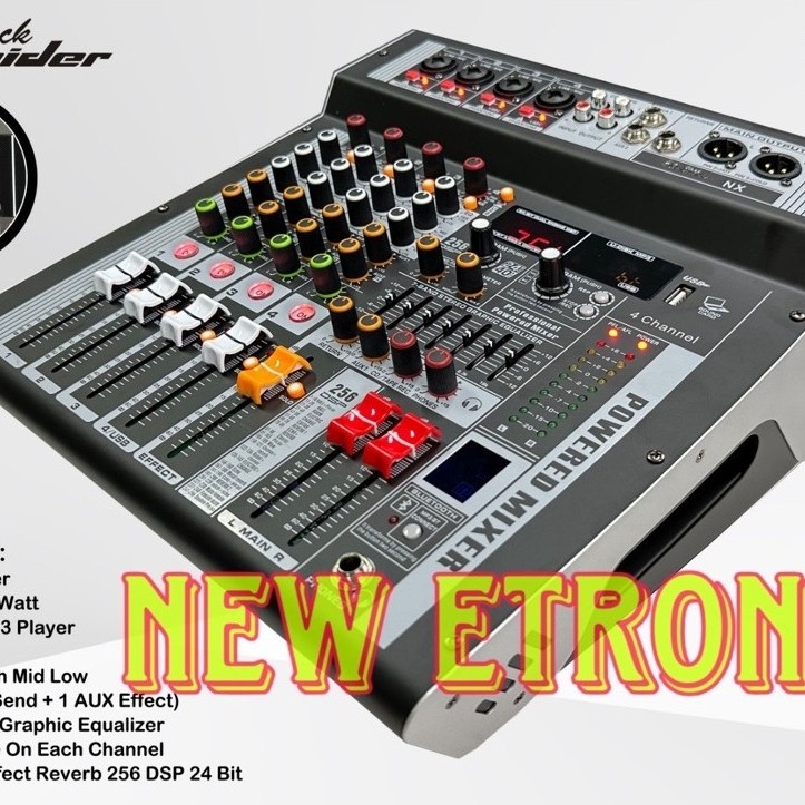 Power Mixer Blackspider NX-4 mixer power nx4 2x400 watt ( Bisa COD )
