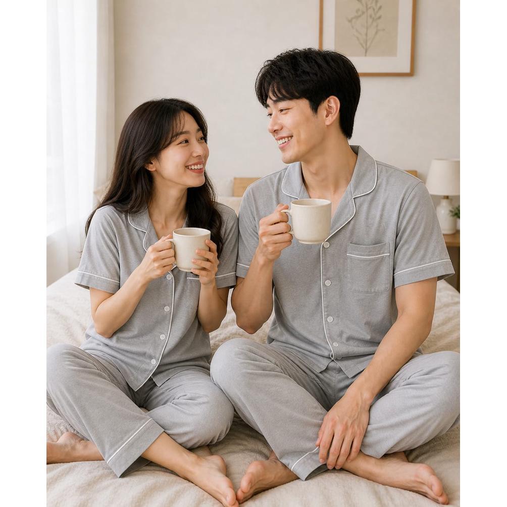 HOT DEALS Setelan Piyama Couple | Piyama couple cewek cowok | Piyama couple pasangan | Set Baju Tidu
