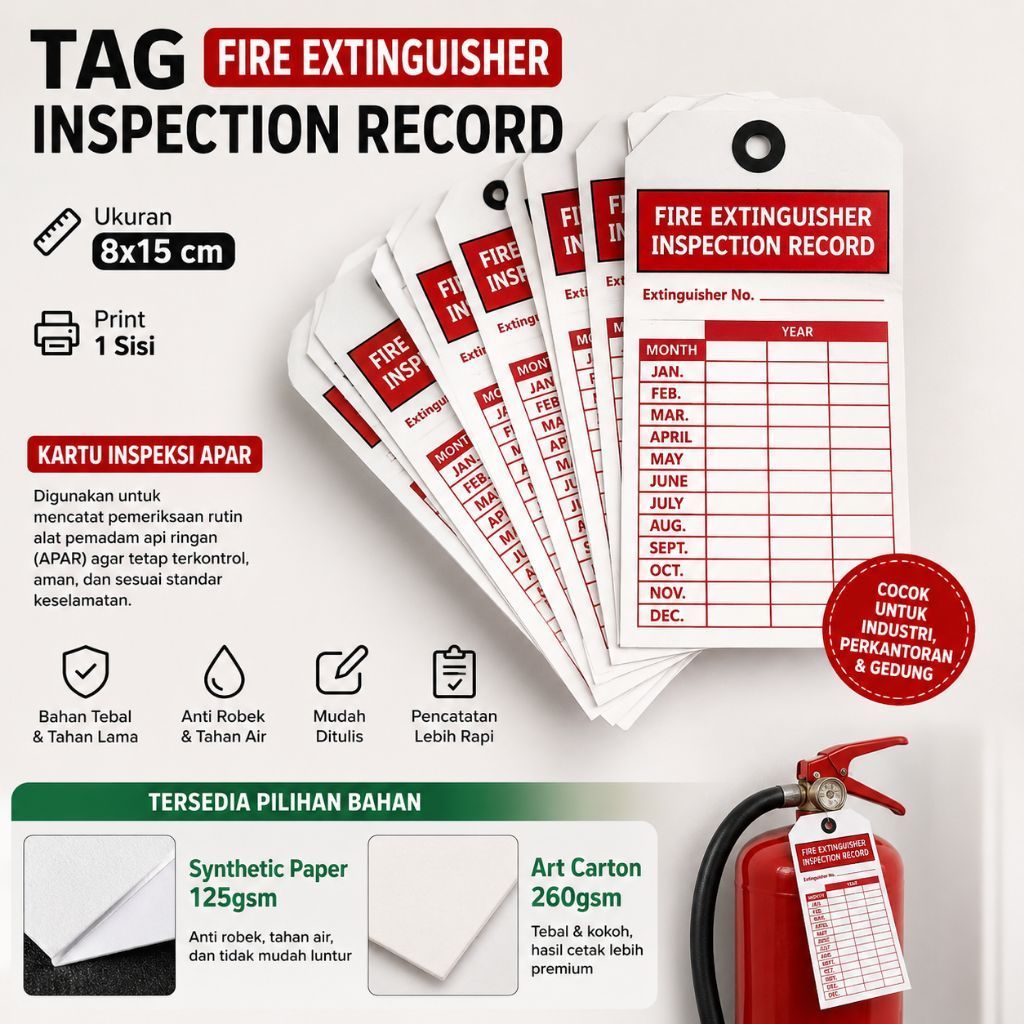 Kartu Checklist Ceklis Log Pemeriksaan/ Pemeliharaan APAR / Kartu Cek APAR