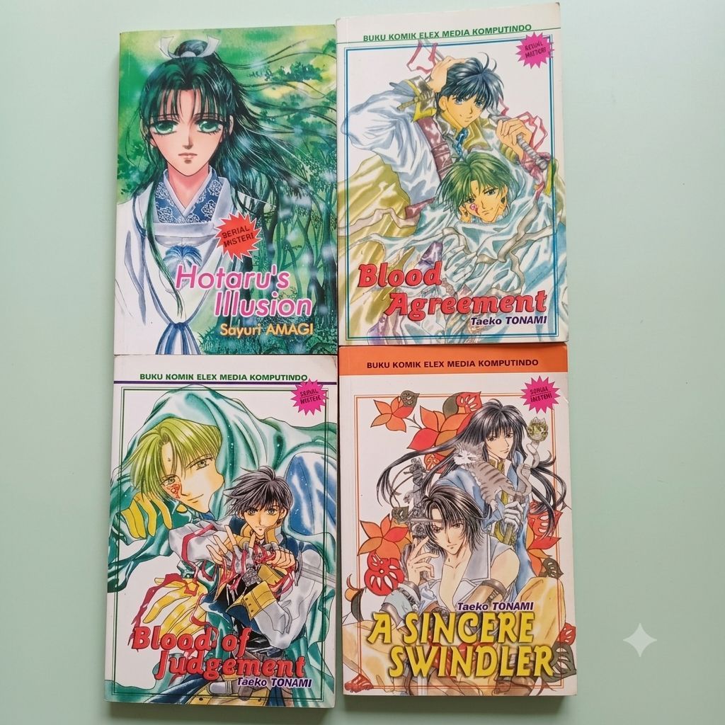 Komik Serial Misteri Taeko Tonami dan Sayuri Amagi Hotarus illusion blood agreement blood of Judgeme