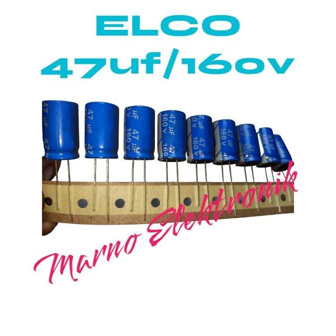 ELCO 47UF-160V CAPASITOR 47UF/160V 47 MIKRO 160V 47UF 160V 47 160V MRN99
