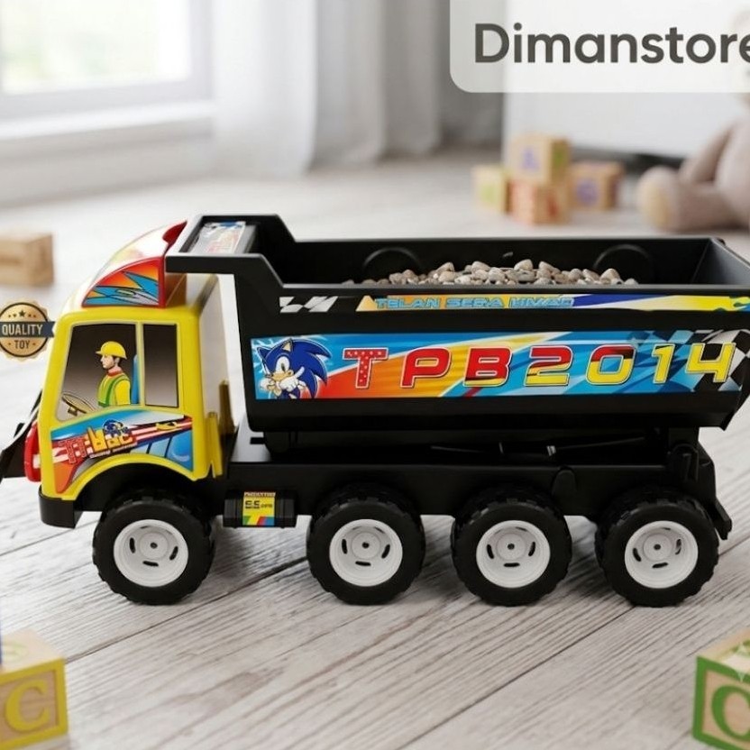Mainan truk pasir jumbo/ sekop bak besar TPB 2014 H / TPB 2014 W Kuning