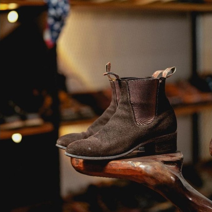 RM Williams Craftsman Chelsea Suede Boot - Size 38