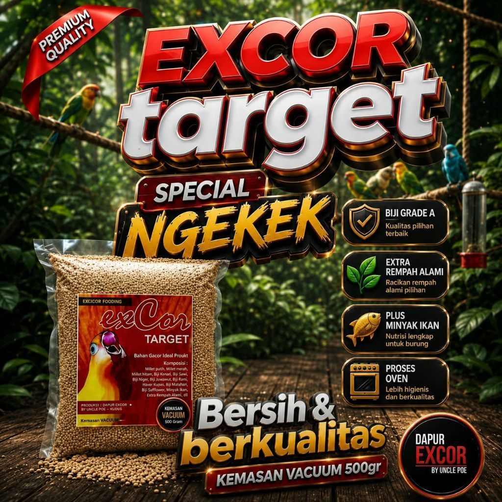 pakan Lovebird Ngekek Konslet Ramuan Extra Kecubung EXCOR Target - 500gr