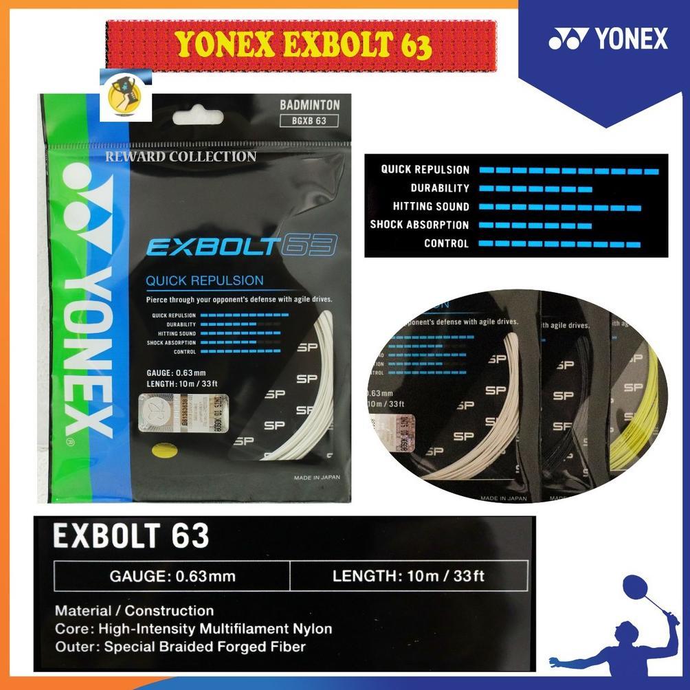 NEW SENAR RAKET BADMINTON YONEX EXBOLT 63 ASLI ORIGINAL