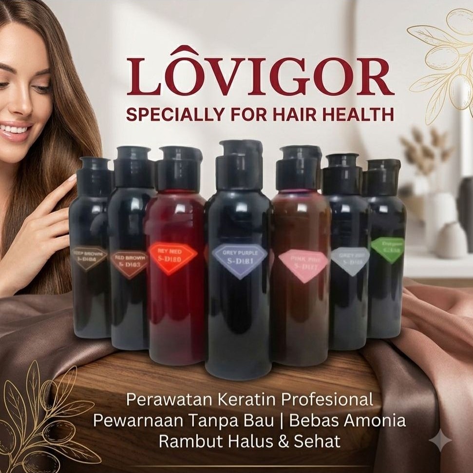 Lovigor Intense Colors Shampo Silver / Liwenyan Shampoo Purple untuk memperbaiki keratin rambut Pewa
