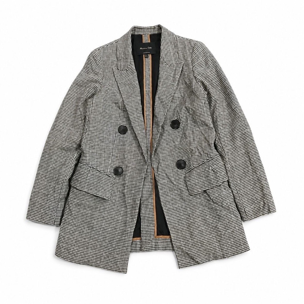 massimo dutti houndstooth coat jacket