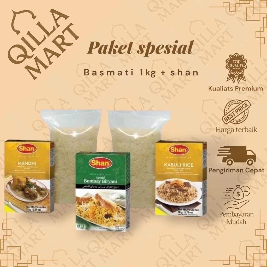 PAKET BERAS BASMATI DAN BUMBU SHAN