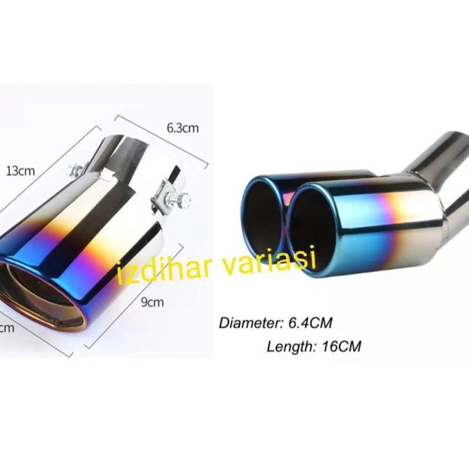 Muffler Ujung Knalpot Mobil AVANZA XENIA VELOZ 2022 Pelangi Setengah