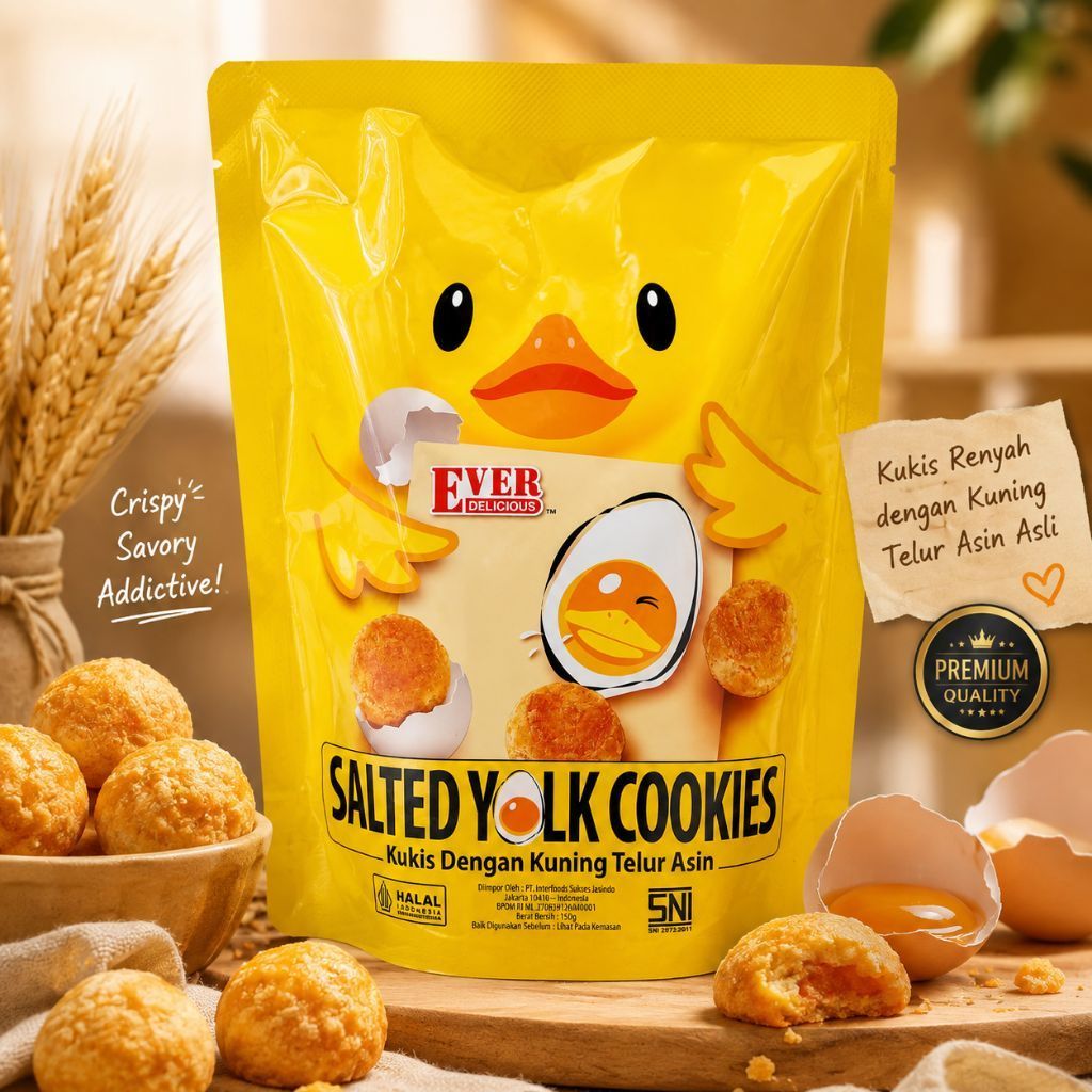 Cookies Ever 150g - Ever Coklat 150g - Ever Salted Egg Yolk - Butter Cookies isi 15 pcs