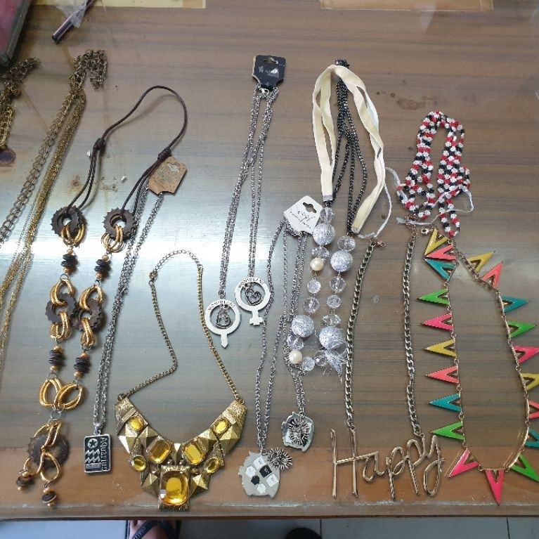 Aksesories Kalung Manik, Kalung Couple, Kalung Rantai Second Vintage