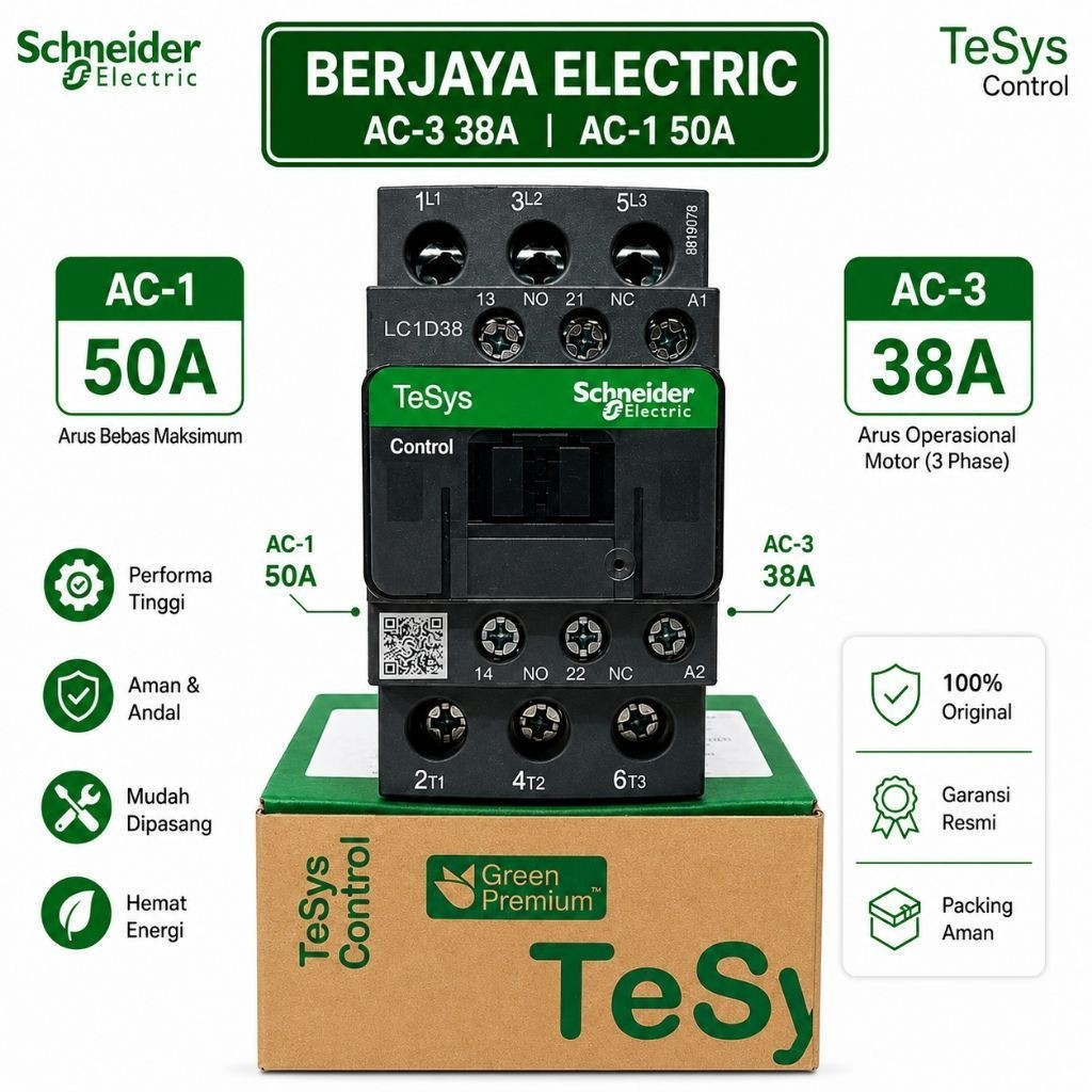 Schneider Electric LC1D38M7 Kontaktor Magnet 220V 50A AC-1 TeSys