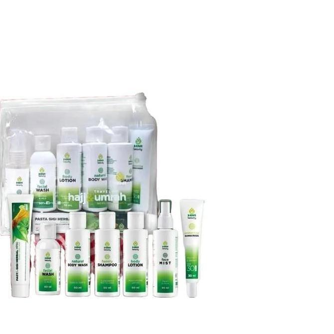 HNI Travel Kit HNI Hajj & Umrah Paket Lengkap 7 Produk Perawatan Ihram Facial Membersihkan Tubuh Waj