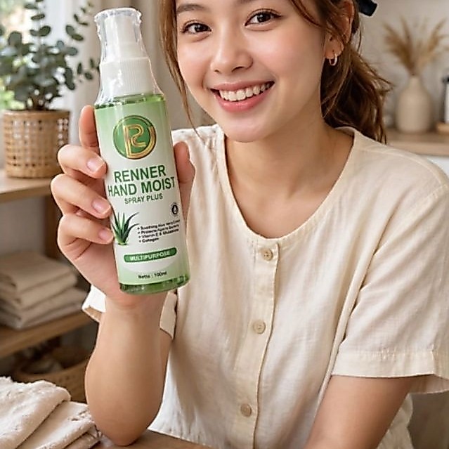 RENNER Hand Moist Multifungsi Melembabkan Antiseptik Vitamin E 100ml Tanpa Alkohol