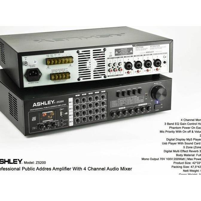 Dj- Power Amplifier Ashley Z5200 Z 5200