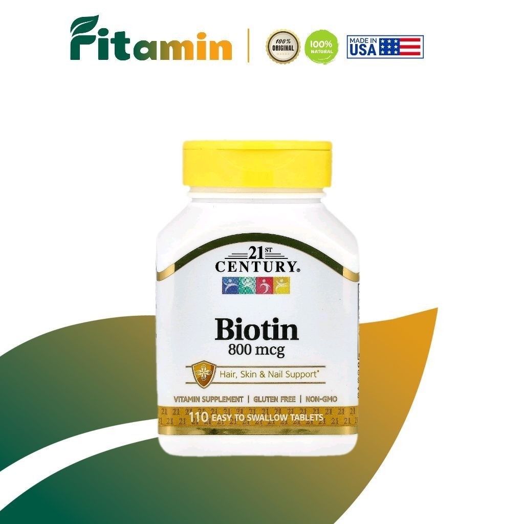 21st Century Biotin 800mcg , 110 Tablets 100% USA