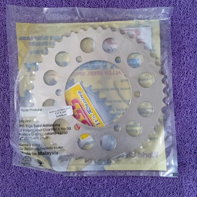 gir sss ninja 250 520-43 original,gear belakang original sss