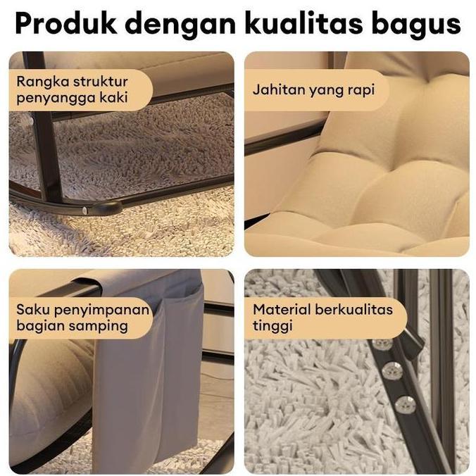 [NEW] DF-1- Kursi Goyang Double Sofa Malas Bean Bag Eksklusif Untuk Pasangan Keluarga Bisa Dilipat D