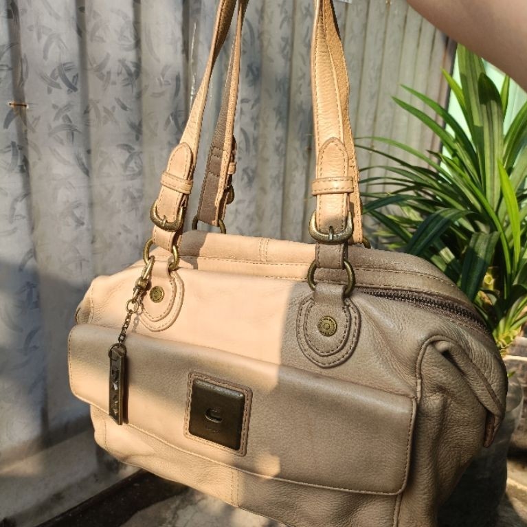 DKNY shoulder bag cream genuine leather