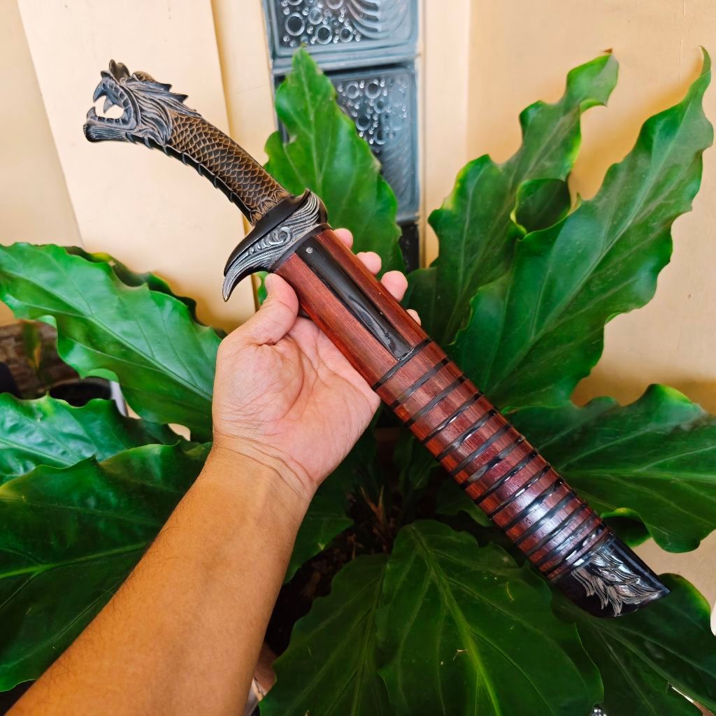 K340i Handmade Slaughter knife, Pisau daging GolSem 27cm dengan baja Bohler K340i yang super tajam d