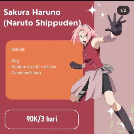 Rental Cosplay Haruno Sakura (Naruto Shippuden) HazukiRen Rentcos