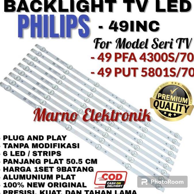 BACKLIGHT TV LED PHILIPS 49 INC INCH 49PFA4300S/70 49PUT5801S/70 BL MRN99