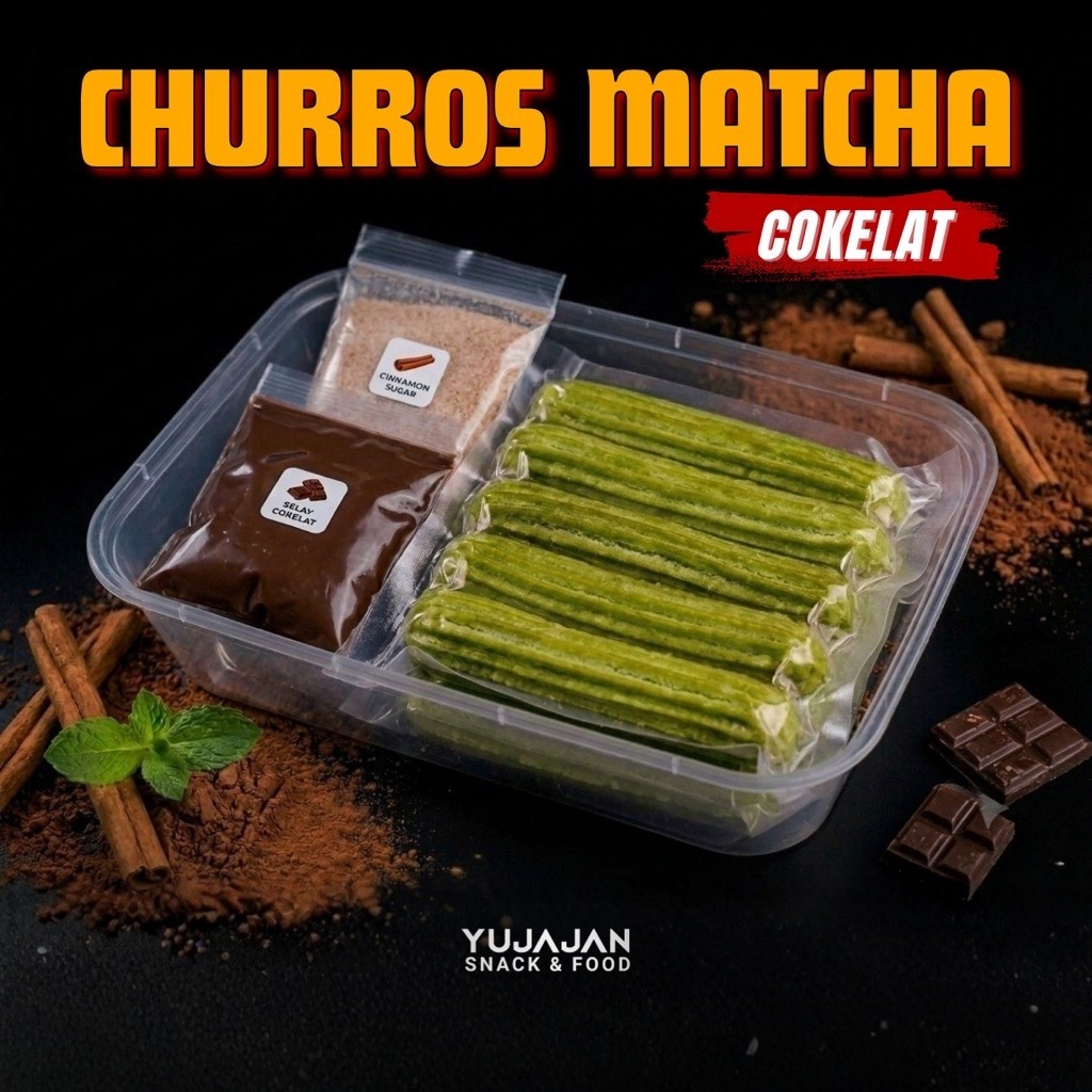 Churros Frozen Rasa Matcha Isi 10 Pcs