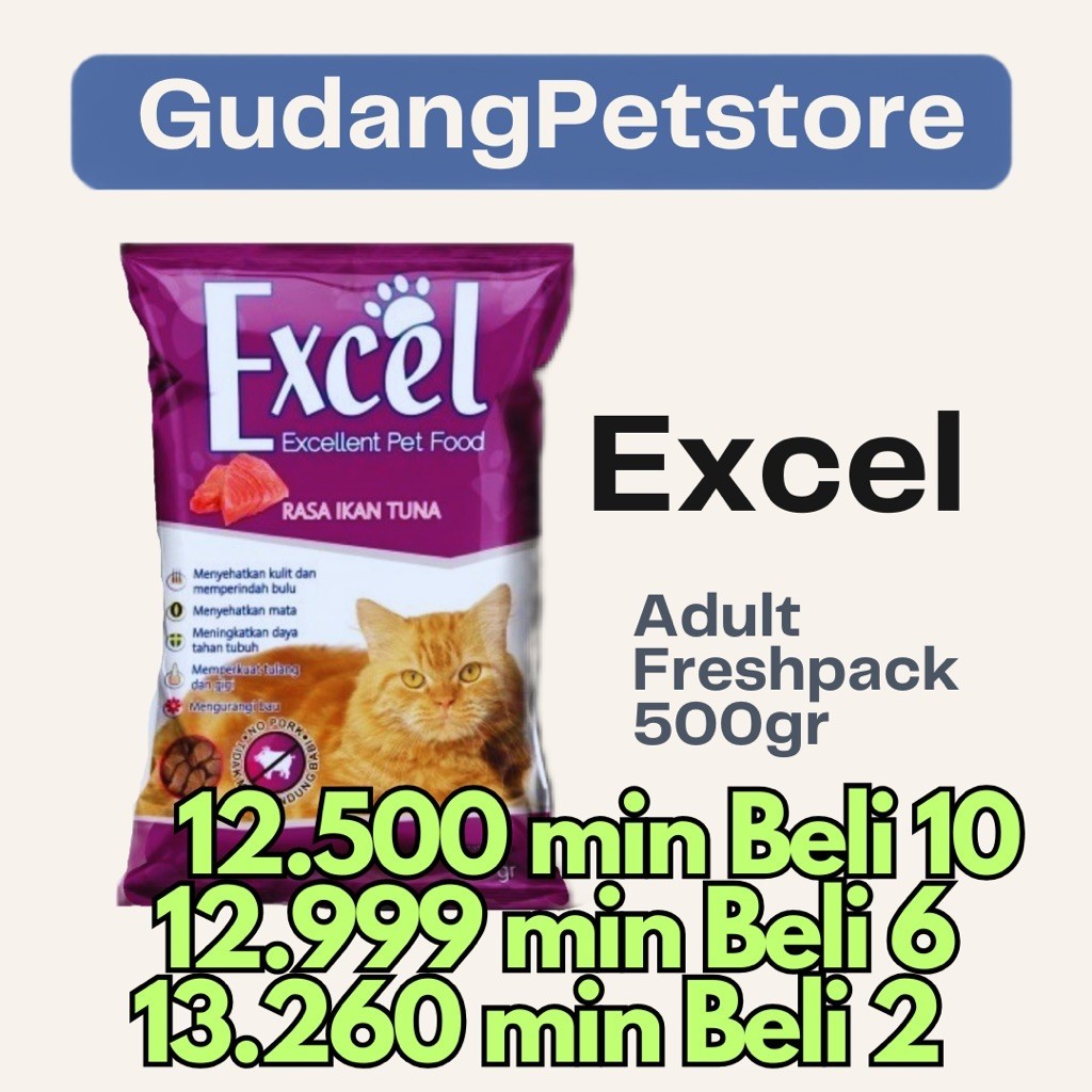 EXCEL FRESHPACK 500Gr Makanan kucing Adult