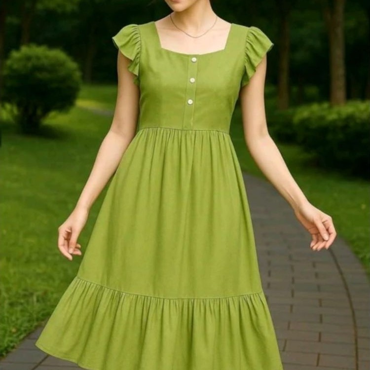 Dres inara daster rayon twil  model terbaru lengan pendek