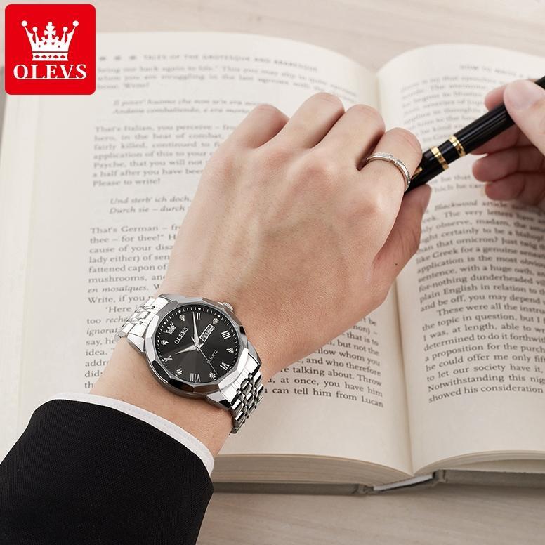 Recommended Olevs Jam Tangan Pria Anti Air Original Stainless Steel Luminous Men Watch Analog Model 