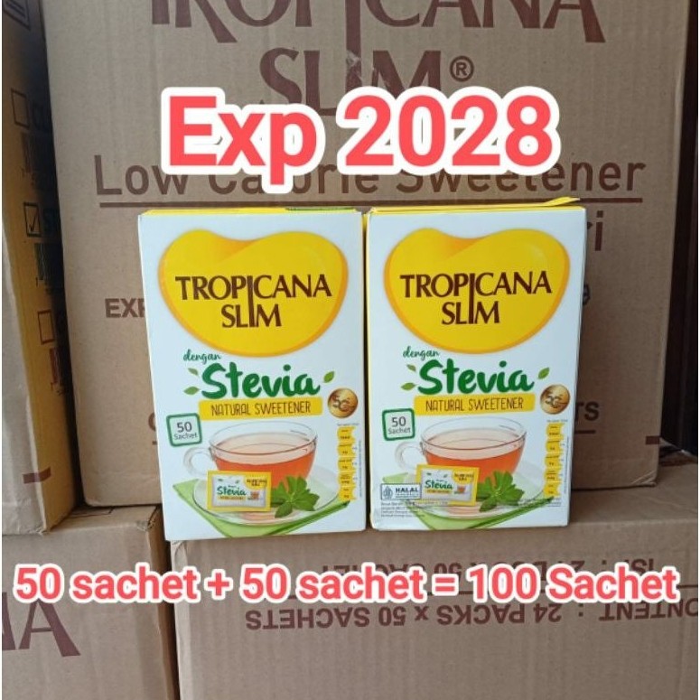 gula tropicana slim stevia isi 100 sachet