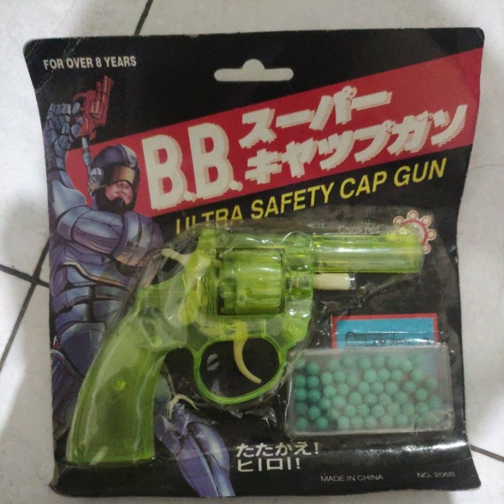 Mainan Jadul Pistol Dompis B.B. Super Cap Gun Vintage Era 90an New Old Stock