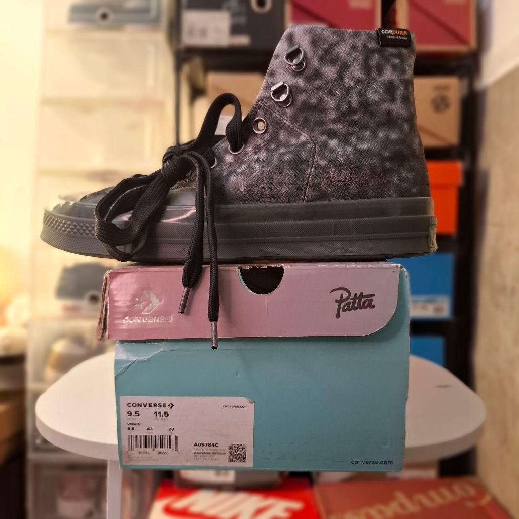 Converse x Patta Marquis Hi Black Rosin Original Store size 43