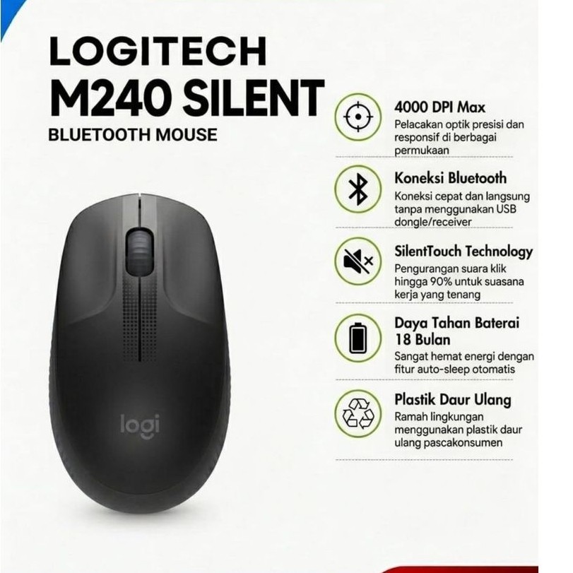 MOUSE LOGITECH M240 SILENT