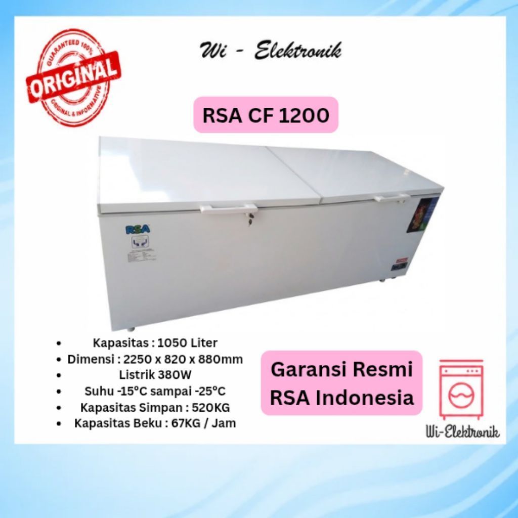 Chest Freezer 1050 Liter RSA CF 1200 CF1200 CF1200 Freezer Box 1050Liter Lemari Pembeku Frizer Dagin
