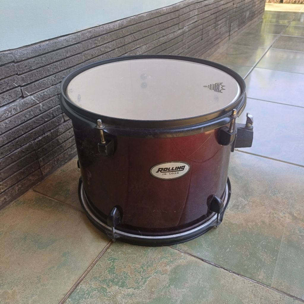 Tom 13 Inch Rolling JB-1026 Drum Bekas Copotan Head Remo Ambassador