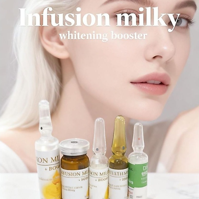 Infus Milky Booster Whitening Booster Set Alat Lengkap DNA Salmon Produk Asli