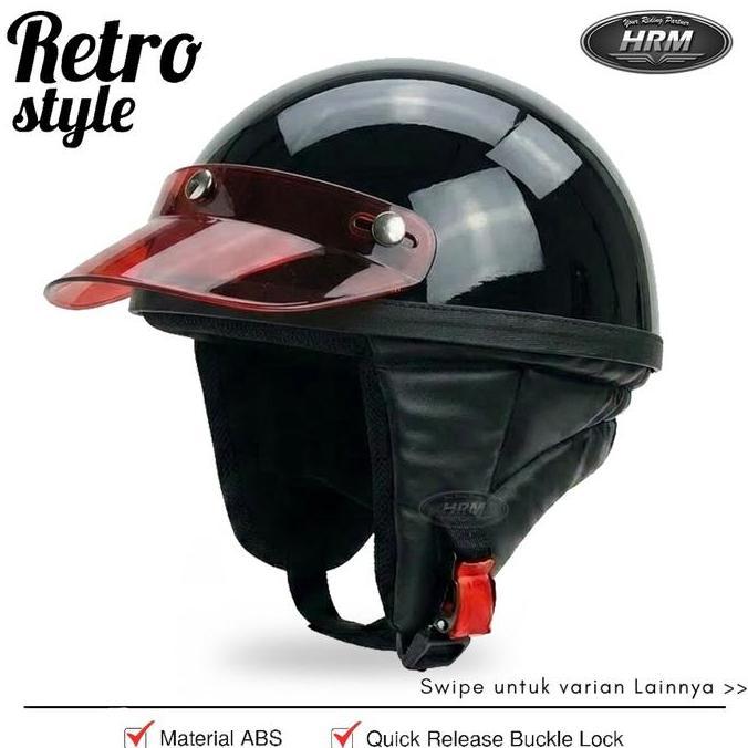 HELM CHIP HITAM POLOS - HELM CHIP VINTAGE - HELM CUSTOM