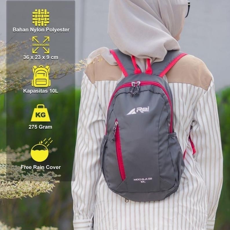 TAS AREI MOCHILA 02 DAYPACK AREI MOCHILA 02 TAS RANSEL 10 LITER PRIA DAN WANITA TAS TEKTOK GUNUNG