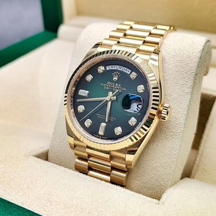 FLASH SALE 100% ASLI Jam Tangan Rolex pria Rolex Datejust Series M128238-0069 dial 41mm Emas 18 kara