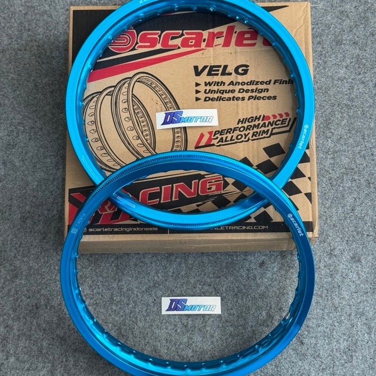 velg JARI JARI RUJI SCARLET ICE BLUE BIRU MUDA UKURAN 140 160 Ring14 R14 HOLE36 lubang36 universal m