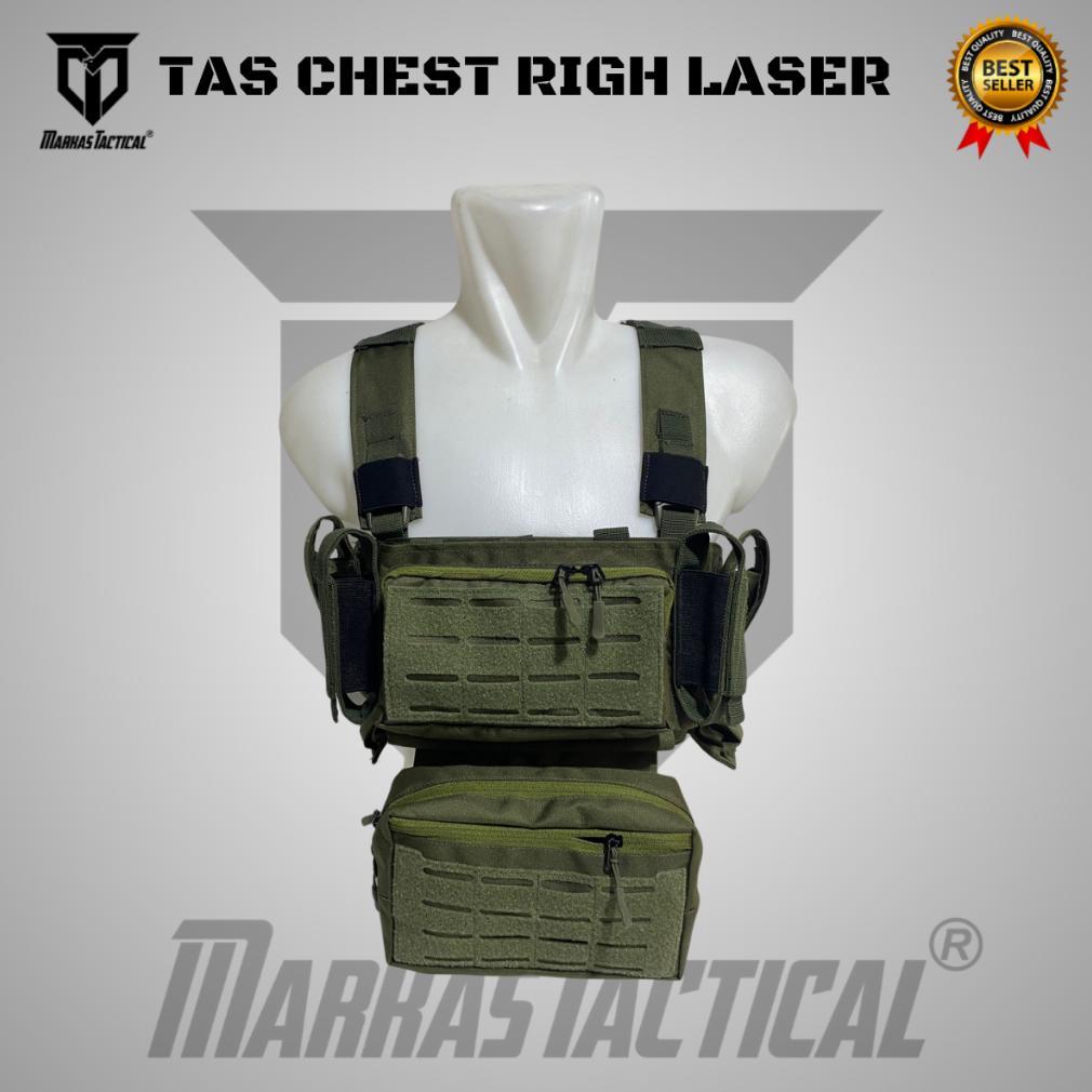 Chestrig Taktis KRAKEN I Tas Dada Mini Chestrig Modular Hijau Tas Dada Tactical Rompy Body Vest