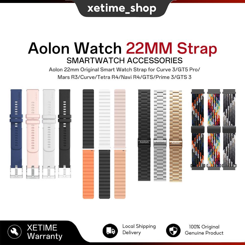 Aolon 22Mm Original Tali Jam Tangan Smartwatch Magnetik Steel Nilon Strap For Curve/Gtr3/Gts/Gtsuitr